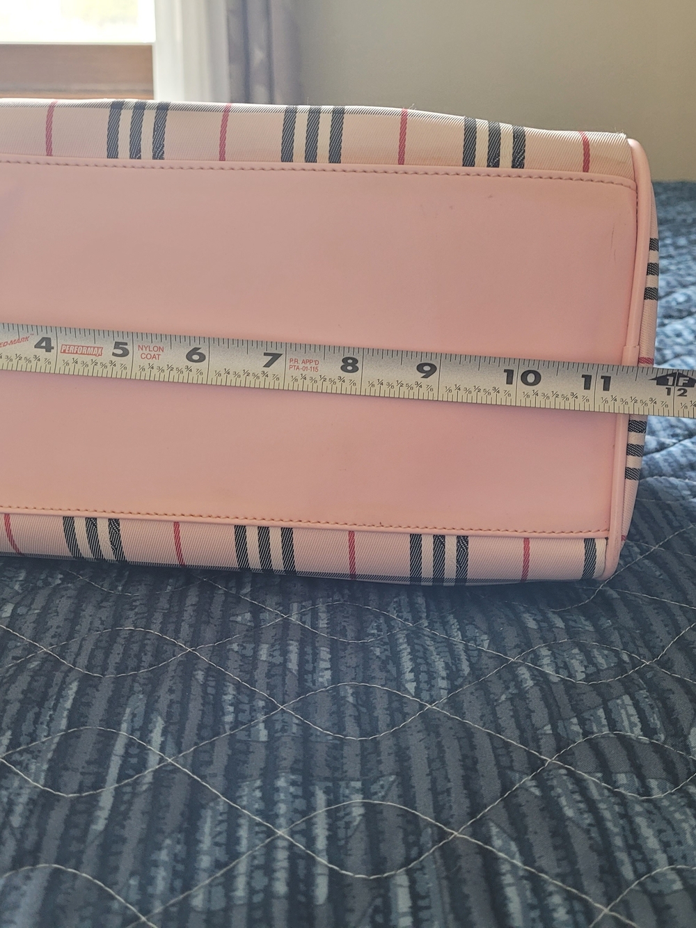 Vintage Burberrys of London Nova Check Canvas Pink Trim Purse Authentic - Picture 13 of 13